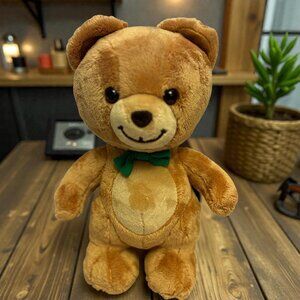 Gund Kraft Peanut Butter Teddy Bear Green Plush Stuffy Bow Tie 10in (SKU: 521TO)